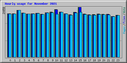 Hourly usage for November 2021