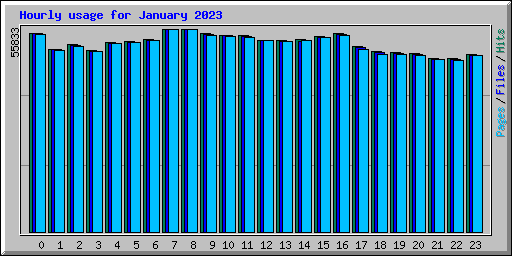 Hourly usage for January 2023