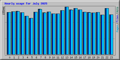Hourly usage for July 2025