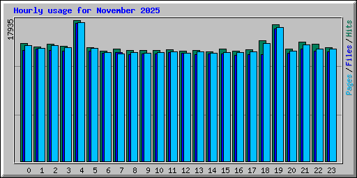 Hourly usage for November 2025