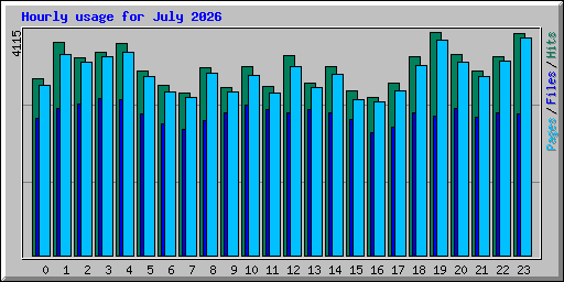 Hourly usage for July 2026