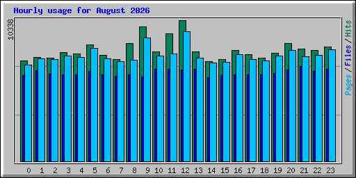 Hourly usage for August 2026